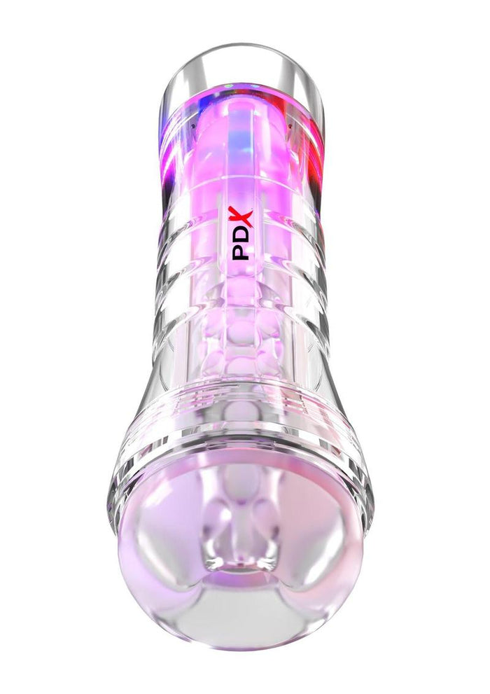 PDX Elite ViewTube XXL See-Thru EZ-Grip LED Stroker - Clear