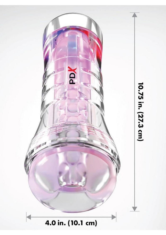 PDX Elite ViewTube XXL See-Thru EZ-Grip LED Stroker - Clear