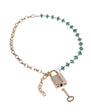 Sex & Mischief Indica Crystal Day Collar - Green/Gold