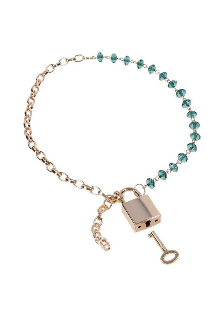 Sex & Mischief Indica Crystal Day Collar - Green/Gold
