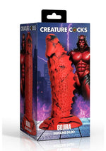 Creature Cocks Gojira Silicone Dildo - Red/Black