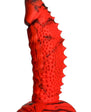 Creature Cocks Gojira Silicone Dildo - Red/Black