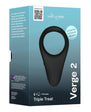 We-Vibe Verge 2 Rechargeable Silicone Vibrating Perineum Cock Ring - Black