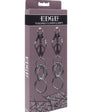 Edge Tuggable Clover Clamps - Silver/Black