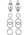 Edge Tuggable Clover Clamps - Silver/Black