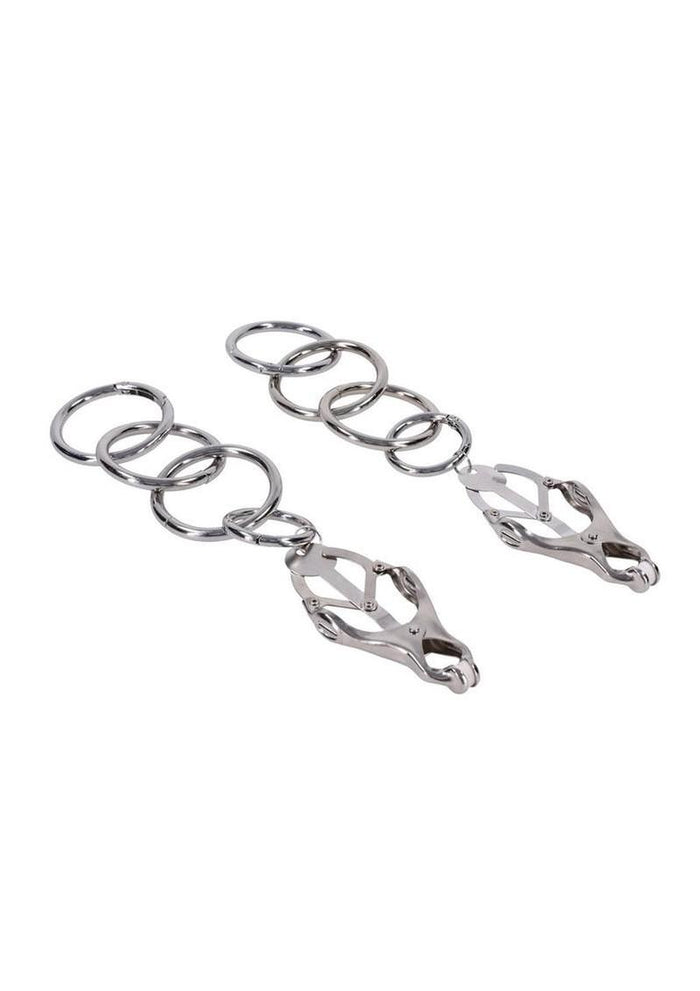 Edge Tuggable Clover Clamps - Silver/Black