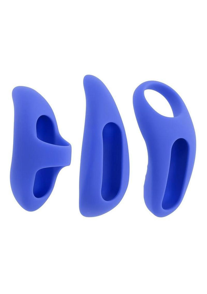 Take Your Pick Rechargeable Silicone Bullet Set with Remote - Blue/White