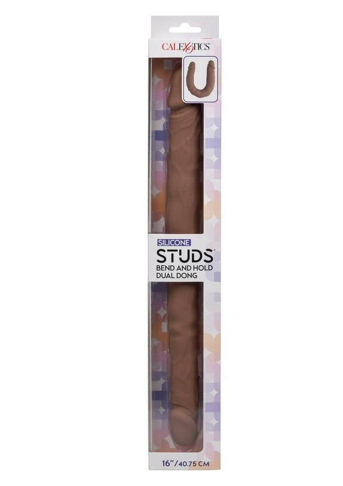 Silicone Studs Bend and Hold Dual Dildo 16in