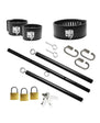 Master Series Dominion Bar with Collar & Restraints - Black/Silver