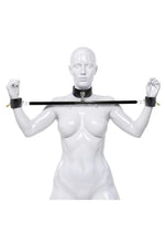 Master Series Dominion Bar with Collar & Restraints - Black/Silver