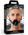 Master Series Plugged Silicone Feeding Gag - Black