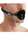 Master Series Plugged Silicone Feeding Gag - Black
