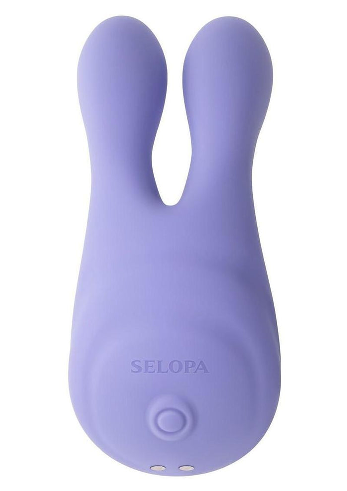 Selopa Handsy Rechargeable Silicone Palm Vibrator - Blue