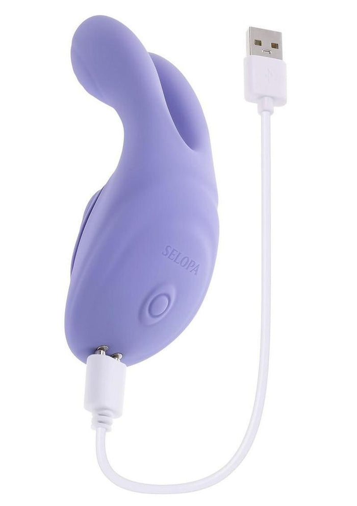 Selopa Handsy Rechargeable Silicone Palm Vibrator - Blue