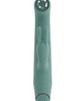 Satin Swirl Rechargeable Silicone Rabbit Vibrator with Clitoral Stimulator - Green