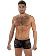 Envy Menswear Sheer Command Buckle Boxer Briefs - OS - Black