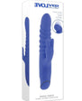 Knock Knock Rechargeable Silicone Rabbit Vibrator - Blue