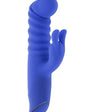 Knock Knock Rechargeable Silicone Rabbit Vibrator - Blue