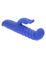 Knock Knock Rechargeable Silicone Rabbit Vibrator - Blue