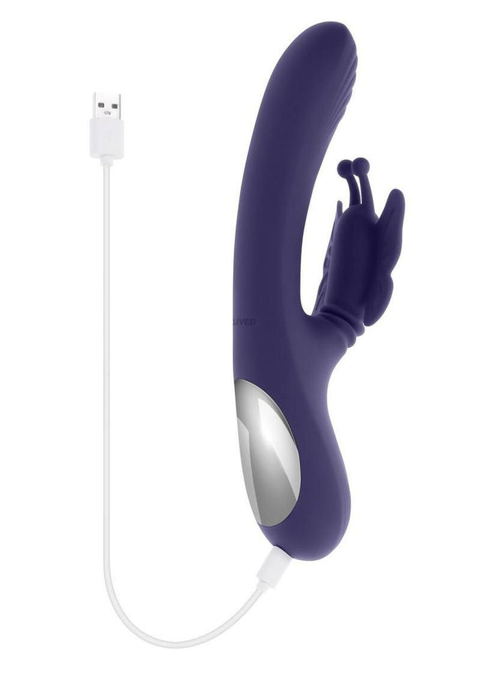 Wings of Frenzy Multi Vibrator with Clitoral Stimulator - Purple