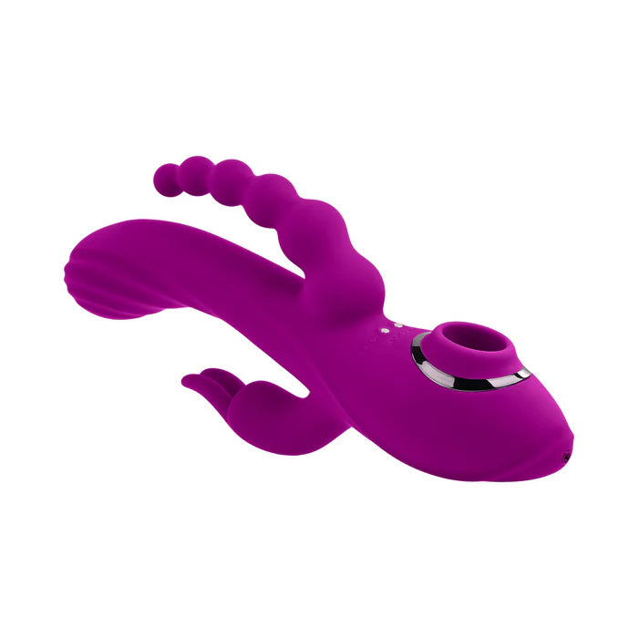 Evolved Fourgasm Triple Stim Vibe w/ Suction Purple