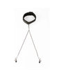 SEI MIO Twin Tweaks Velvet Collar with Nipple Clamps