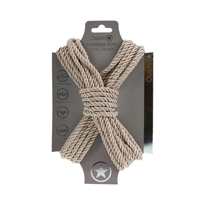 OUCH! BONDAGE ROPE 10M NYLON GOLD