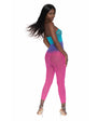 Dreamgirl Reversible Ombre Mesh Bodystocking Neon Rainbow O/S