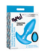 BANG! Thrusting & Vibrating Silicone Butt Plug Blue