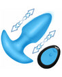 BANG! Thrusting & Vibrating Silicone Butt Plug Blue