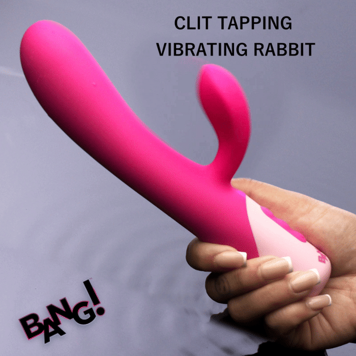 BANG! Clit Tapping Vibrating Rabbit Pink