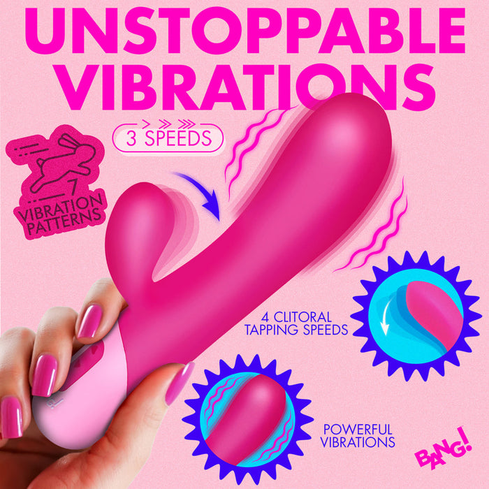 BANG! Clit Tapping Vibrating Rabbit Pink