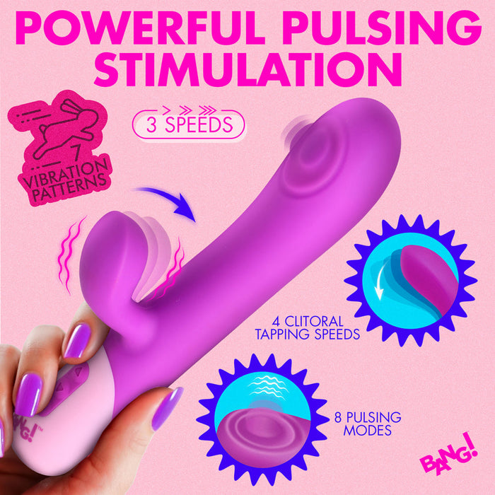 BANG! Clit Tapping Pulsing Rabbit Purple