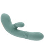 Rub Me Tender Thrusting Vibrator with Clitoral Stimulation - Green