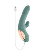 Rub Me Tender Thrusting Vibrator with Clitoral Stimulation - Green