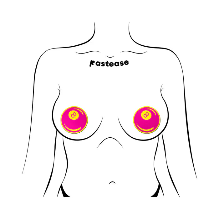 Pastease Neon Pink & Yellow 8-Ball Breast Pasties