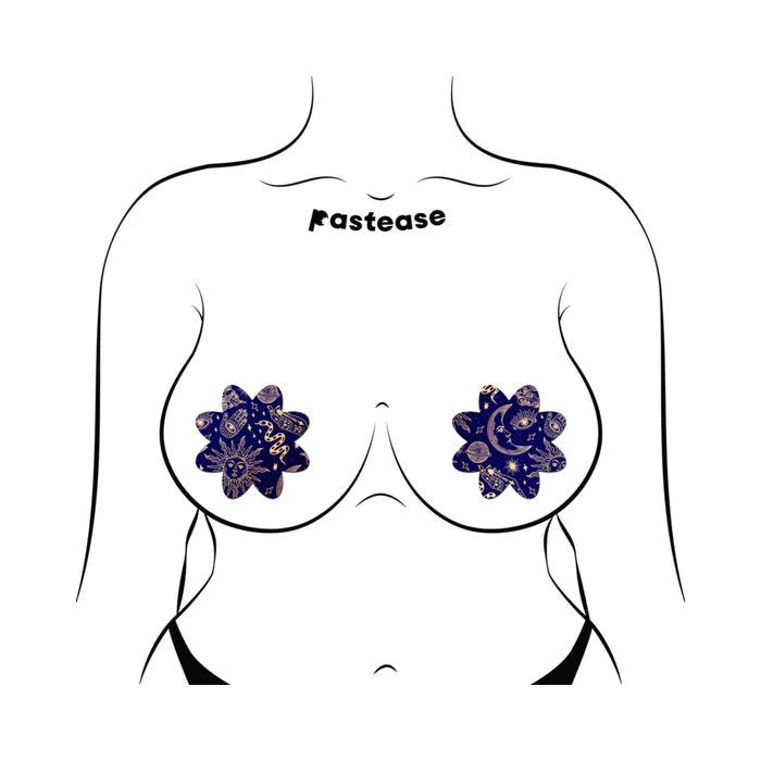 Pastease Midnight Celestial Sun & Moon Petal Breast Pasties