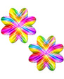 Pastease Electric Rainbow Fractal Laser Petal Breast Pasties