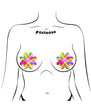 Pastease Electric Rainbow Fractal Laser Petal Breast Pasties
