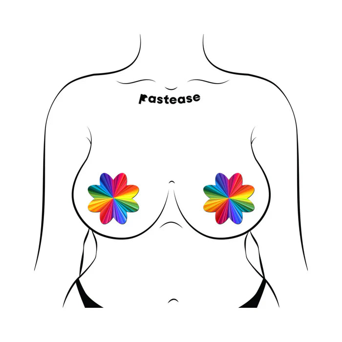 Pastease Rainbow Kaleidoscope Petal Breast Pasties