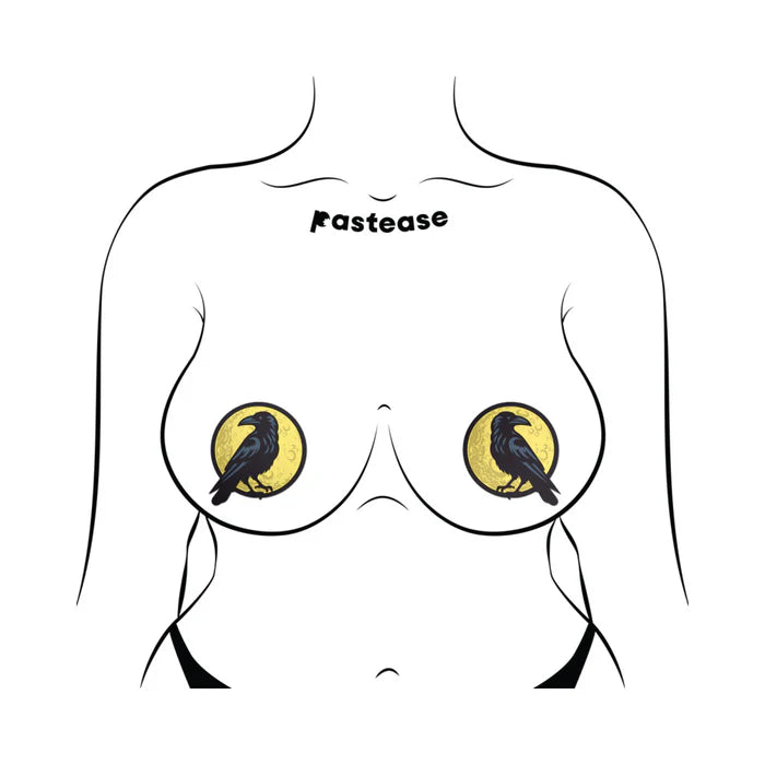 Pastease Black Raven & Full Moon Breast Pasties