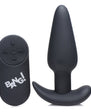 BANG! 21X Vibrating Silicone Butt Plug with Remote Control Black