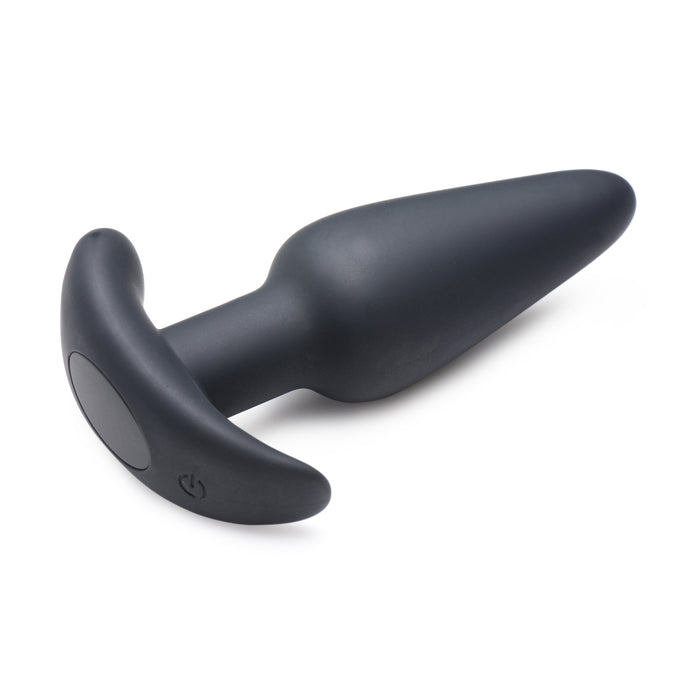 BANG! 21X Vibrating Silicone Butt Plug with Remote Control Black