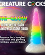 Creature Cocks Uni-Glow Glow-in-the-Dark Rainbow Silicone Dildo