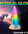 Creature Cocks Uni-Glow Glow-in-the-Dark Rainbow Silicone Dildo