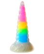 Creature Cocks Uni-Glow Glow-in-the-Dark Rainbow Silicone Dildo