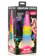 Creature Cocks Uni-Glow Glow-in-the-Dark Rainbow Silicone Dildo