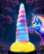 Creature Cocks Unicorn Glow-in-the-Dark Vibrating Silicone Dildo
