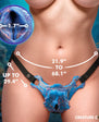 Creature Cocks Siren Snatch Silicone Rechargeable Bullet Strap-On - Blue/Gold