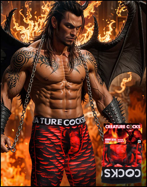 Creature Cocks - Creature Wear Horny Devil Demon Boxer Shorts